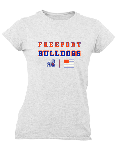 Freeport Bulldogs Anchor Spirit Flag Women's SS T-Shirt