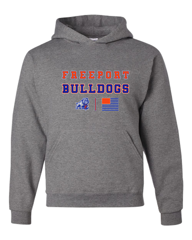 Freeport Bulldogs Anchor Spirit Flag Men's Premium Hoodie