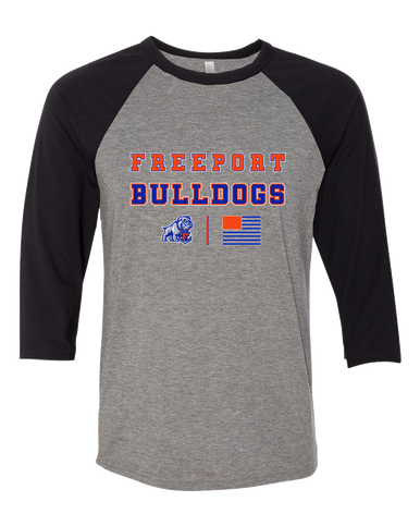 Freeport Bulldogs Anchor Spirit Flag Men's Baseball T-Shirt