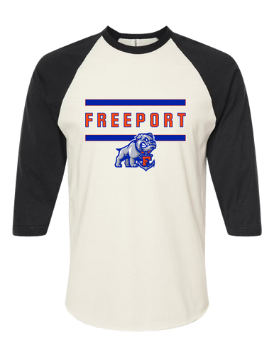 Freeport Bulldogs Anchor Mascot #4 Women's Baseball T-Shirt