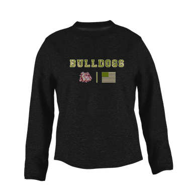 King's Fork Bulldogs Camo Flag Women's Sweatshirt