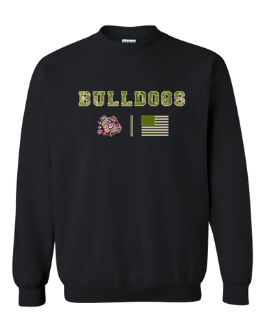 King's Fork Bulldogs Camo Flag Men's Sweatshirt