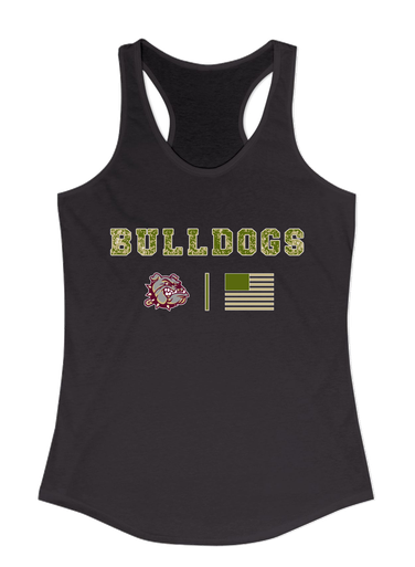 King's Fork Bulldogs Camo Flag Women's Tank Top