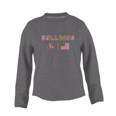 King's Fork Bulldogs Pink Camo Flag Women's Sweatshirt
