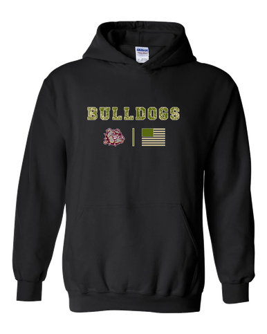King's Fork Bulldogs Camo Flag Men's Hoodie