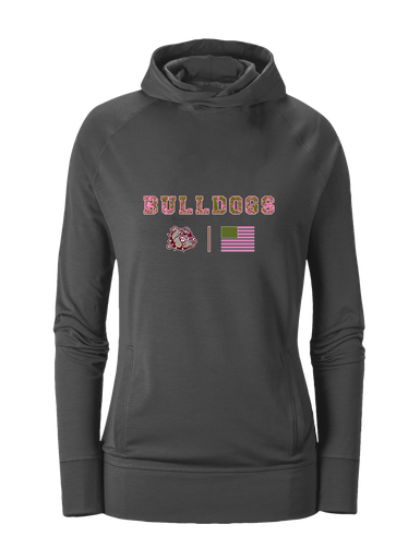 King's Fork Bulldogs Pink Camo Flag Women's Hoodie