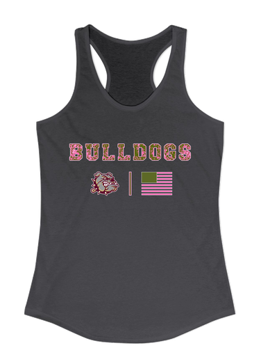King's Fork Bulldogs Pink Camo Flag Women's Tank Top