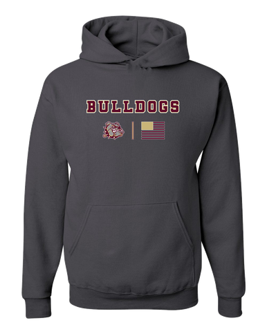 King's Fork Bulldogs Team Colors Flag Men's Premium Hoodie