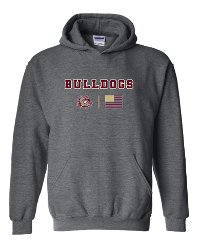 King's Fork Bulldogs Team Colors Flag Men's Hoodie