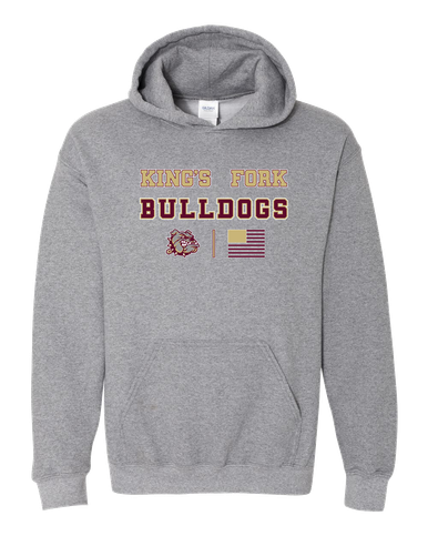 King's Fork Bulldogs Spirit Flag Men's Hoodie