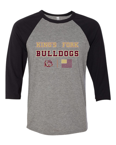 King's Fork Bulldogs Spirit Flag Men's Baseball T-Shirt