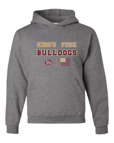 King's Fork Bulldogs Spirit Flag Men's Premium Hoodie