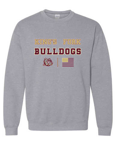 King's Fork Bulldogs Spirit Flag Men's Sweatshirt