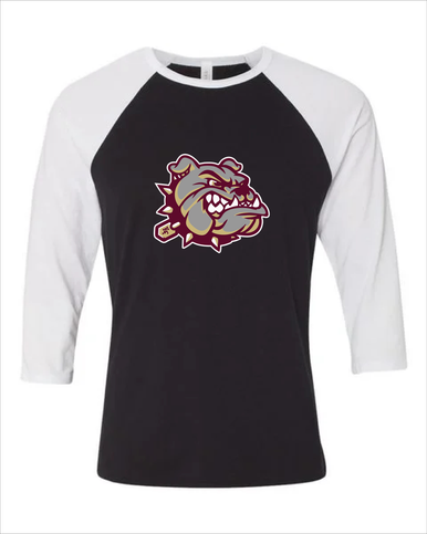 King's Fork Bulldogs Mascot #1 Women's Baseball T-Shirt