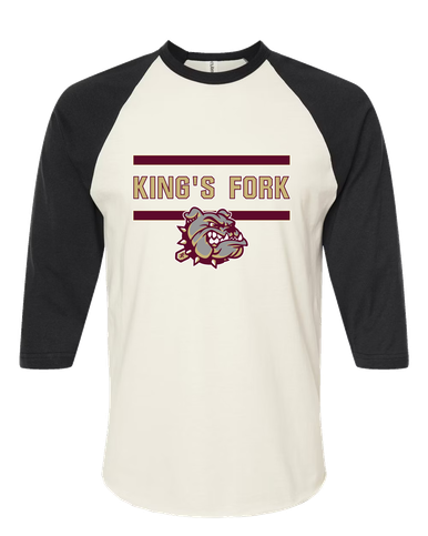 King's Fork Bulldogs Mascot #4 Men's Baseball T-Shirt