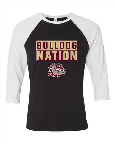 King's Fork Bulldogs Nation #1 Women's Baseball T-Shirt