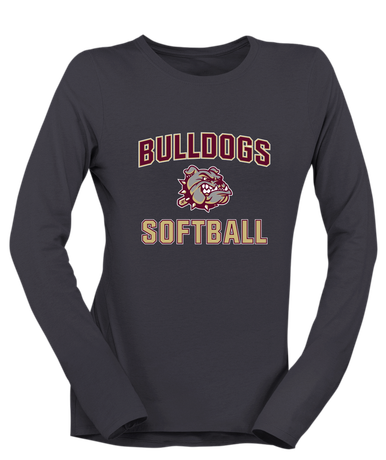 King's Fork Bulldogs Softball #1 Women's LS T-Shirt