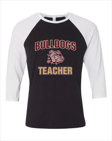 King's Fork Bulldogs Teacher Women's Baseball T-Shirt