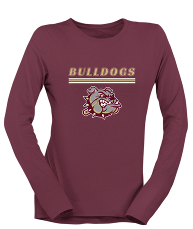 King's Fork Bulldogs Mascot #8 Women's LS T-Shirt