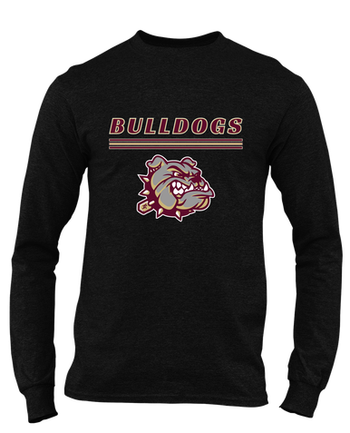 King's Fork Bulldogs Mascot #8 Men's LS T-Shirt