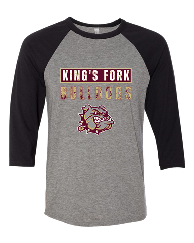 King's Fork Bulldogs Mascot #9 Men's Baseball T-Shirt