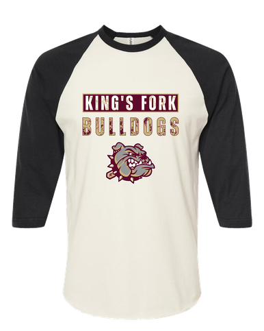 King's Fork Bulldogs Mascot #9 Women's Baseball T-Shirt