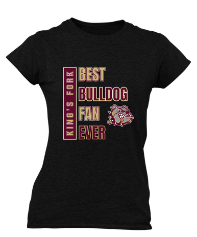 King's Fork Bulldogs Best Bulldog Fan Women's SS T-Shirt