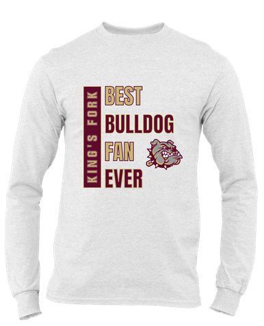 King's Fork Bulldogs Best Bulldog Fan Men's Premium LS T-Shirt