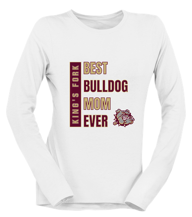 King's Fork Bulldogs Best Bulldog Mom Women's LS T-Shirt