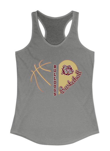 King's Fork Bulldogs Heart Basketball Women's Tank Top