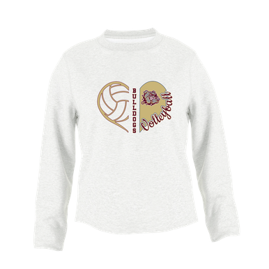 King's Fork Bulldogs Heart Volleyball Women's Sweatshirt