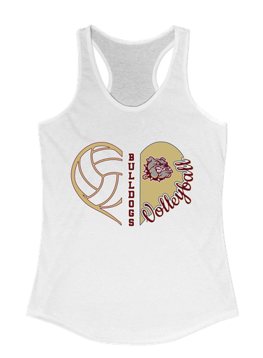 King's Fork Bulldogs Heart Volleyball Women's Tank Top
