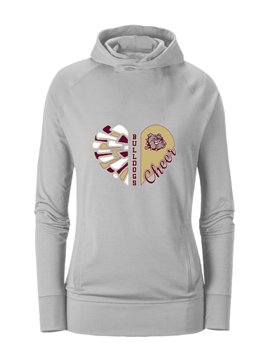 King's Fork Bulldogs Heart Cheer Women's Hoodie