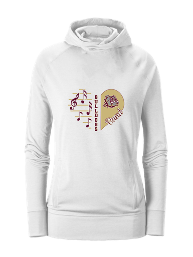 King's Fork Bulldogs Heart Band Women's Hoodie