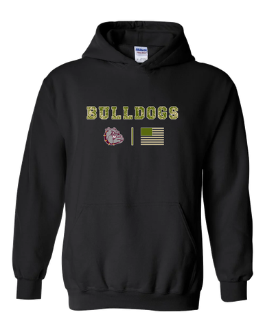 Winslow Bulldogs Camo Flag Men's Hoodie