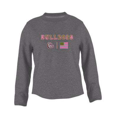 Winslow Bulldogs Pink Camo Flag Women's Sweatshirt
