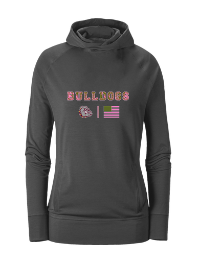 Winslow Bulldogs Pink Camo Flag Women's Hoodie