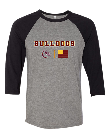 Winslow Bulldogs Team Colors Flag Women's Baseball T-Shirt