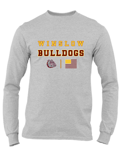 Winslow Bulldogs Spirit Flag Men's Premium LS T-Shirt