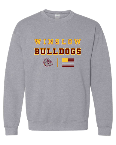 Winslow Bulldogs Spirit Flag Men's Sweatshirt