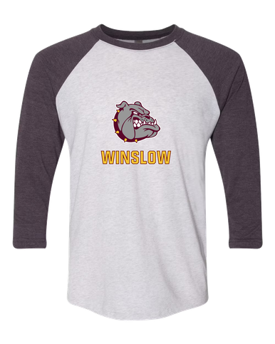 Winslow Bulldogs Mascot #2 Women's Baseball T-Shirt