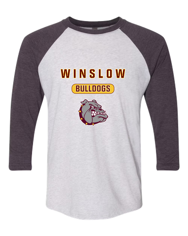 Winslow Bulldogs Mascot #3 Men's Baseball T-Shirt