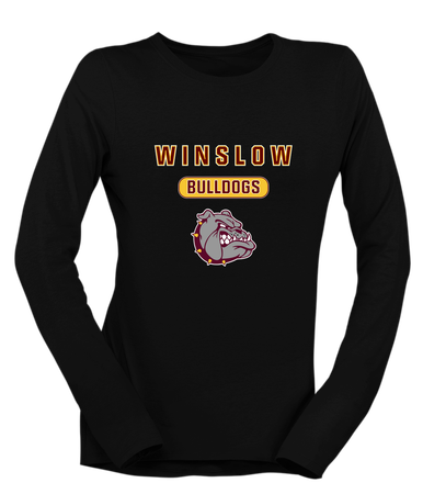 Winslow Bulldogs Mascot #3 Women's LS T-Shirt