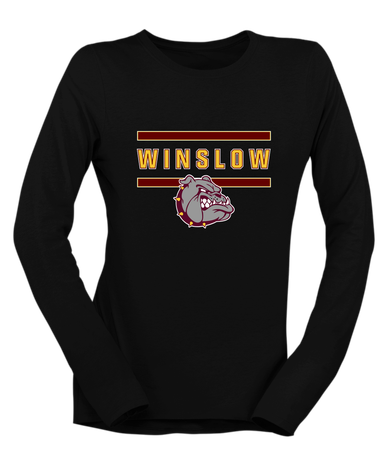 Winslow Bulldogs Mascot #4 Women's Premium LS T-Shirt