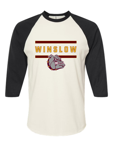 Winslow Bulldogs Mascot #4 Men's Baseball T-Shirt