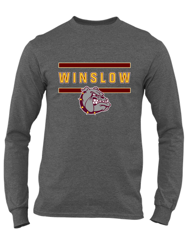 Winslow Bulldogs Mascot #4 Men's LS T-Shirt