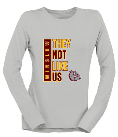 Winslow Bulldogs They Not Like Us #1 Women's Premium LS T-Shirt
