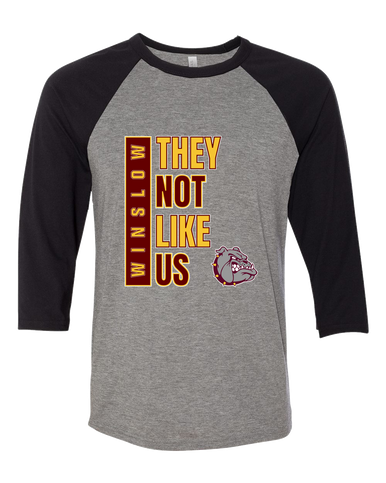 Winslow Bulldogs They Not Like Us #1 Men's Baseball T-Shirt