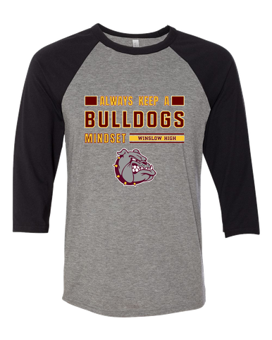 Winslow Bulldogs Mindset Women's Baseball T-Shirt