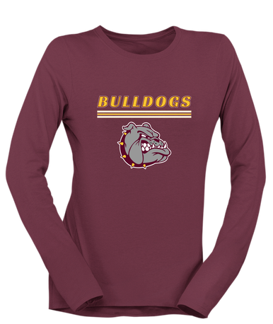 Winslow Bulldogs Mascot #8 Women's LS T-Shirt